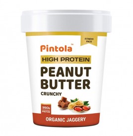 Pintola High Protein Peanut Butter Crunchy Organic Jaggery  Jar  1 kilogram